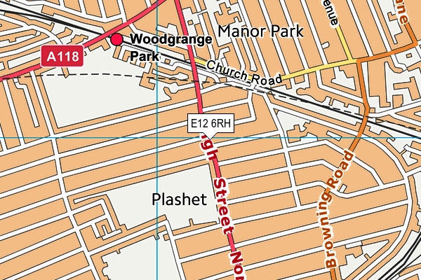 E12 6RH map - OS VectorMap District (Ordnance Survey)