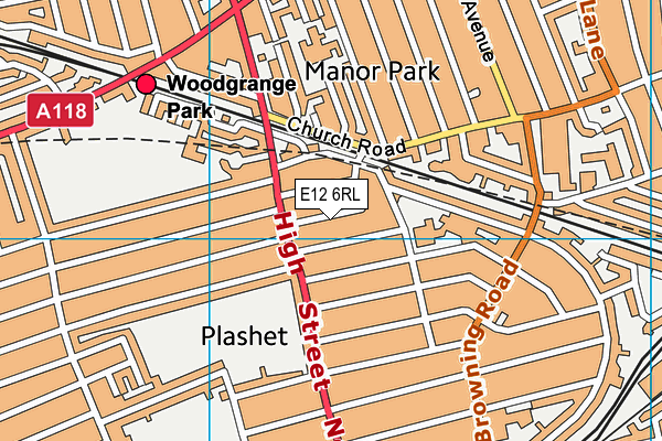 E12 6RL map - OS VectorMap District (Ordnance Survey)