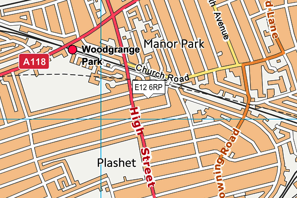 E12 6RP map - OS VectorMap District (Ordnance Survey)