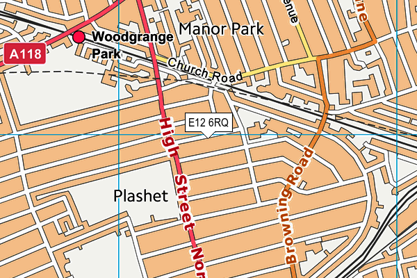 E12 6RQ map - OS VectorMap District (Ordnance Survey)