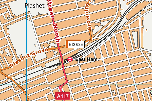 E12 6SE map - OS VectorMap District (Ordnance Survey)