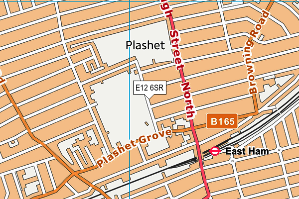 E12 6SR map - OS VectorMap District (Ordnance Survey)