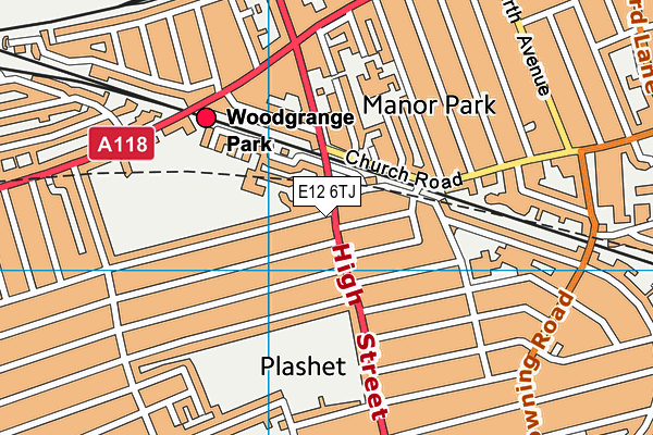 E12 6TJ map - OS VectorMap District (Ordnance Survey)