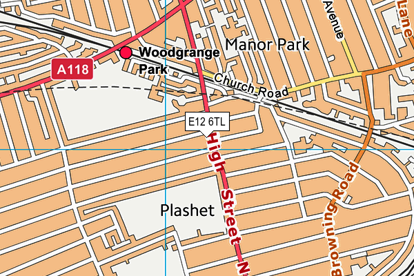 E12 6TL map - OS VectorMap District (Ordnance Survey)