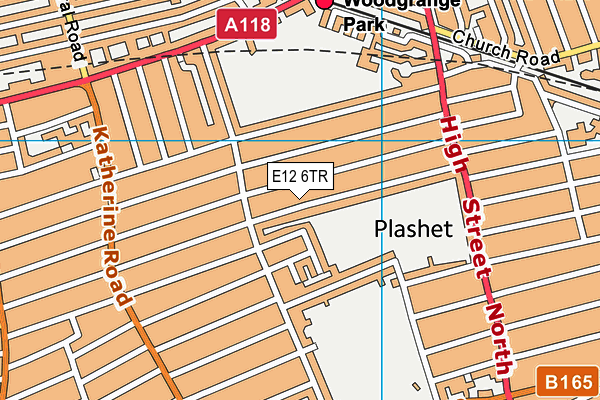 E12 6TR map - OS VectorMap District (Ordnance Survey)