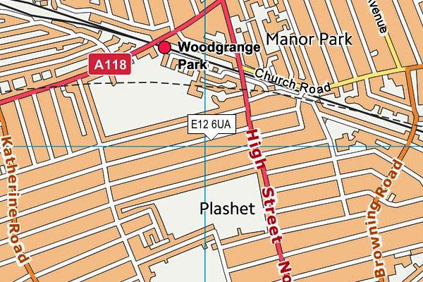 E12 6UA map - OS VectorMap District (Ordnance Survey)