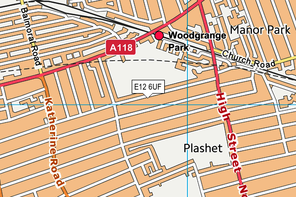 E12 6UF map - OS VectorMap District (Ordnance Survey)