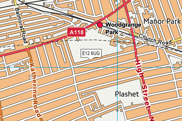 E12 6UG map - OS VectorMap District (Ordnance Survey)