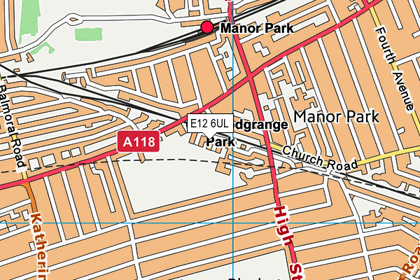 E12 6UL map - OS VectorMap District (Ordnance Survey)