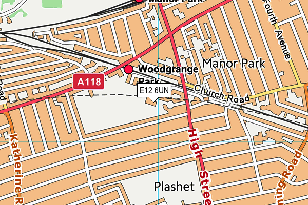 E12 6UN map - OS VectorMap District (Ordnance Survey)