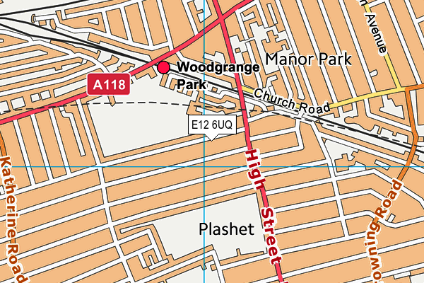 E12 6UQ map - OS VectorMap District (Ordnance Survey)