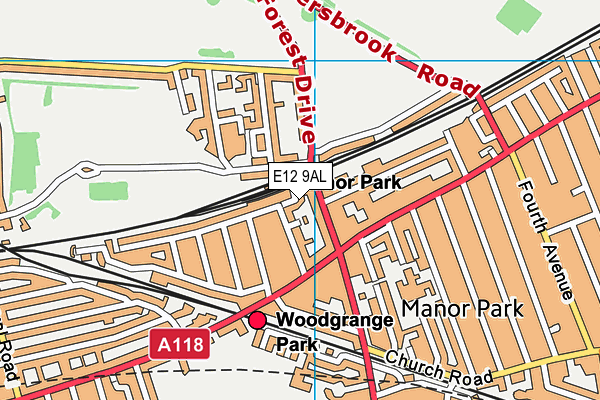 E12 9AL map - OS VectorMap District (Ordnance Survey)