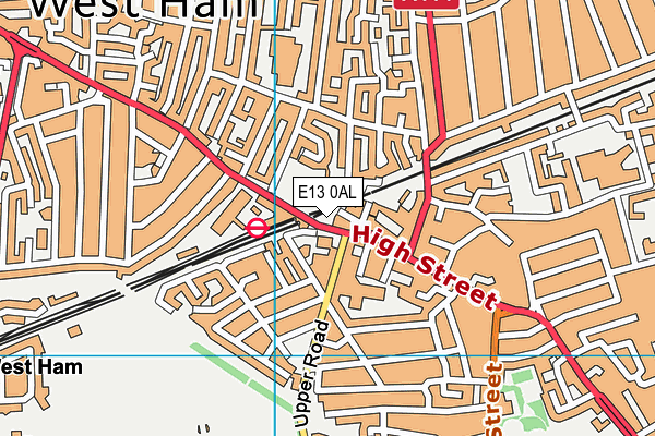 E13 0AL map - OS VectorMap District (Ordnance Survey)