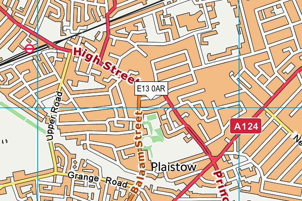 E13 0AR map - OS VectorMap District (Ordnance Survey)