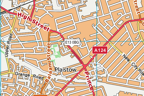 E13 0BG map - OS VectorMap District (Ordnance Survey)