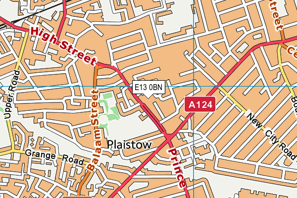 E13 0BN map - OS VectorMap District (Ordnance Survey)