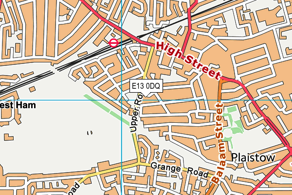 E13 0DQ map - OS VectorMap District (Ordnance Survey)