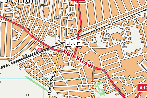 E13 0HY map - OS VectorMap District (Ordnance Survey)