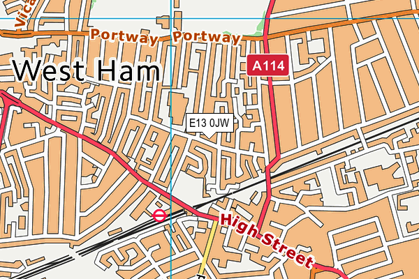 Portway Primary School map (E13 0JW) - OS VectorMap District (Ordnance Survey)