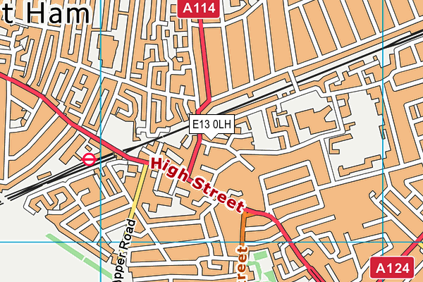 E13 0LH map - OS VectorMap District (Ordnance Survey)