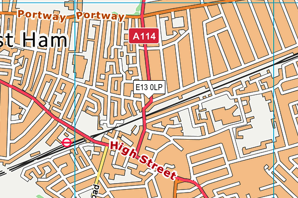 E13 0LP map - OS VectorMap District (Ordnance Survey)