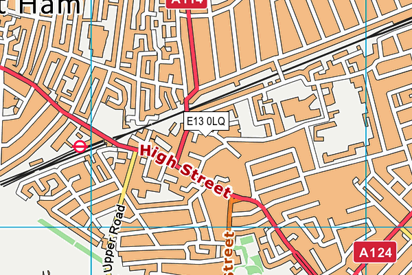 E13 0LQ map - OS VectorMap District (Ordnance Survey)