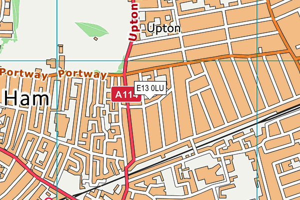 E13 0LU map - OS VectorMap District (Ordnance Survey)