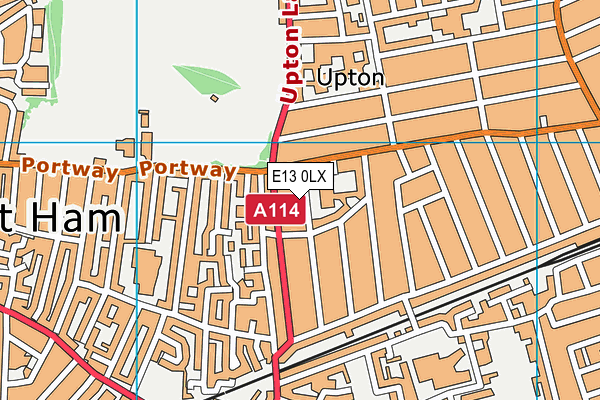 E13 0LX map - OS VectorMap District (Ordnance Survey)
