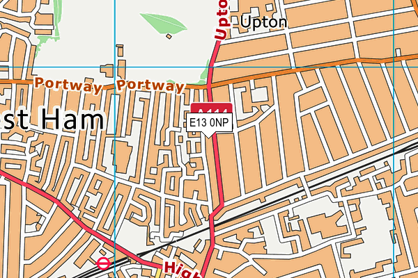E13 0NP map - OS VectorMap District (Ordnance Survey)