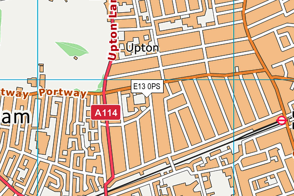 E13 0PS map - OS VectorMap District (Ordnance Survey)