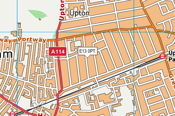 E13 0PT map - OS VectorMap District (Ordnance Survey)