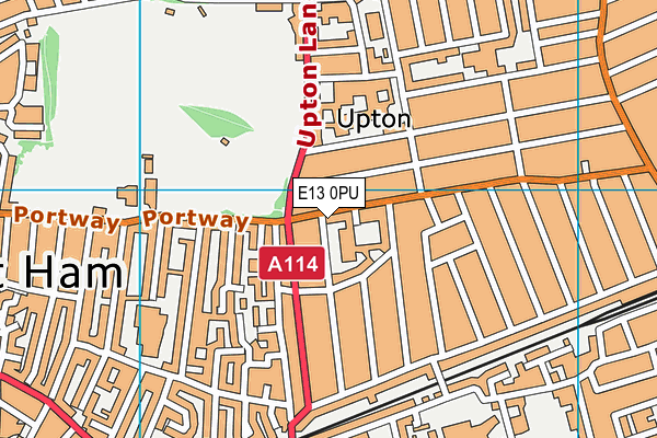 E13 0PU map - OS VectorMap District (Ordnance Survey)