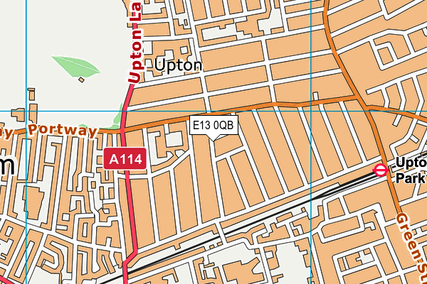 E13 0QB map - OS VectorMap District (Ordnance Survey)