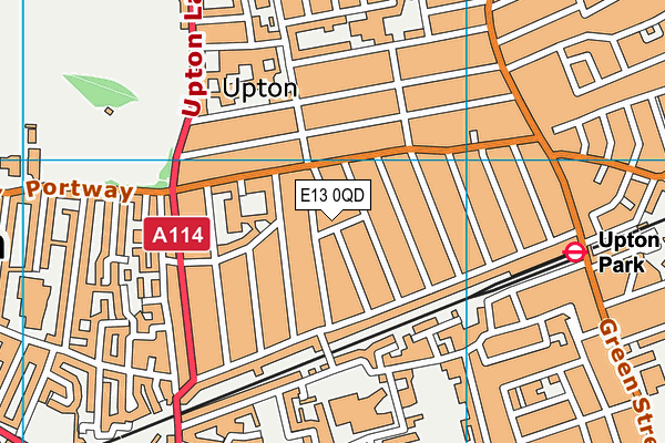 E13 0QD map - OS VectorMap District (Ordnance Survey)