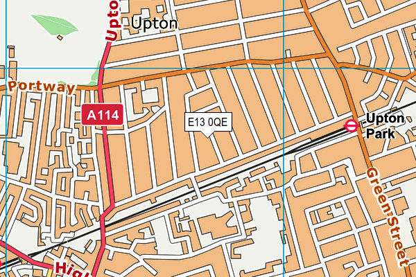 E13 0QE map - OS VectorMap District (Ordnance Survey)