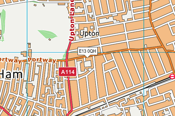 E13 0QH map - OS VectorMap District (Ordnance Survey)