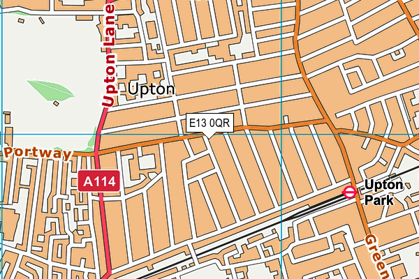 E13 0QR map - OS VectorMap District (Ordnance Survey)
