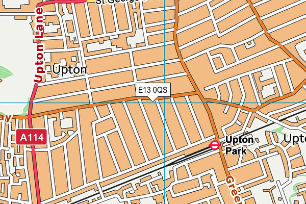 E13 0QS map - OS VectorMap District (Ordnance Survey)