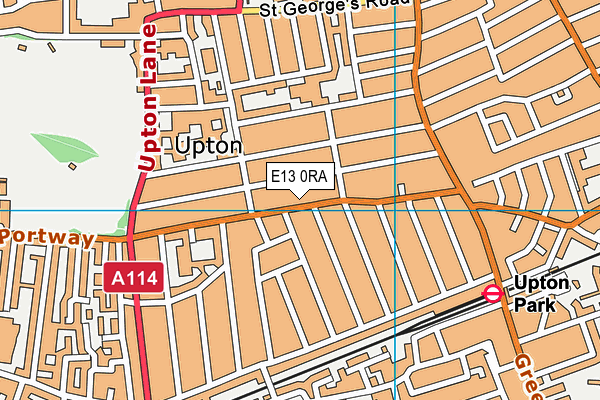 E13 0RA map - OS VectorMap District (Ordnance Survey)