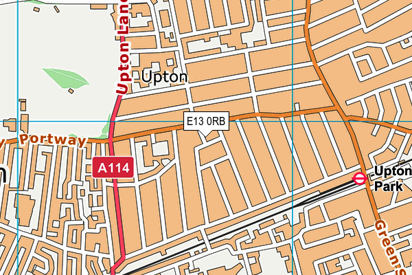 E13 0RB map - OS VectorMap District (Ordnance Survey)