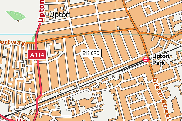 E13 0RD map - OS VectorMap District (Ordnance Survey)