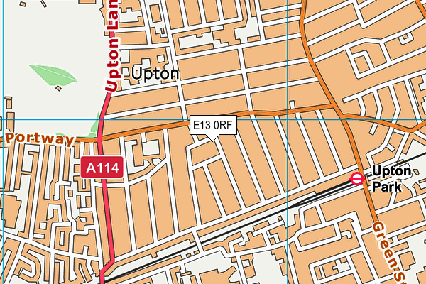 E13 0RF map - OS VectorMap District (Ordnance Survey)