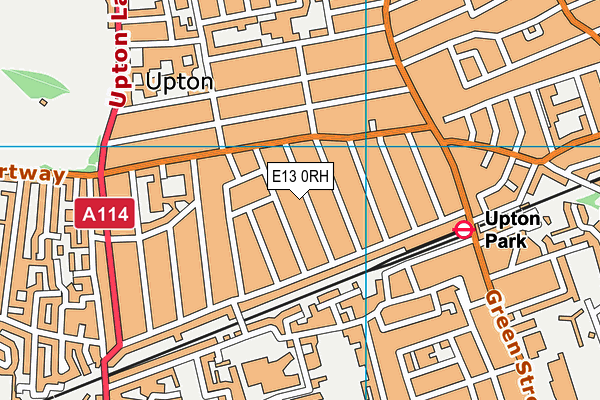 E13 0RH map - OS VectorMap District (Ordnance Survey)