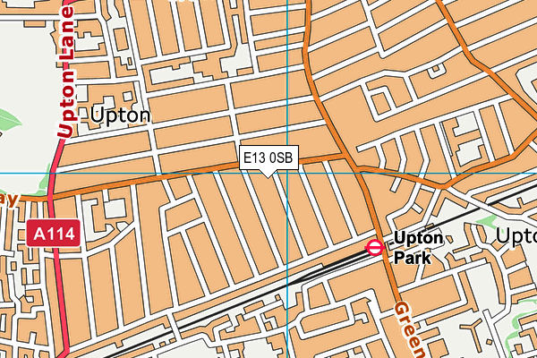 E13 0SB map - OS VectorMap District (Ordnance Survey)