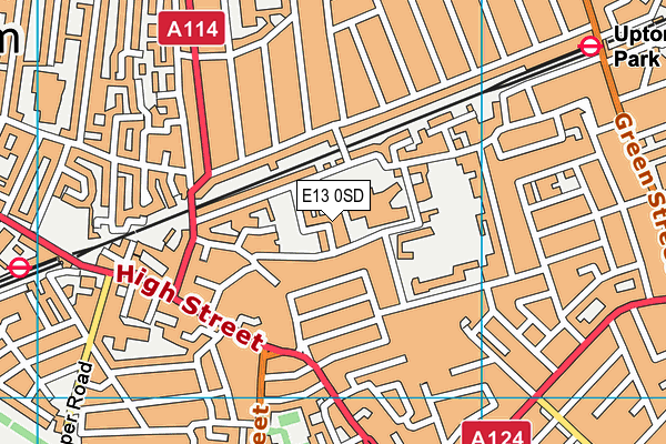 E13 0SD map - OS VectorMap District (Ordnance Survey)