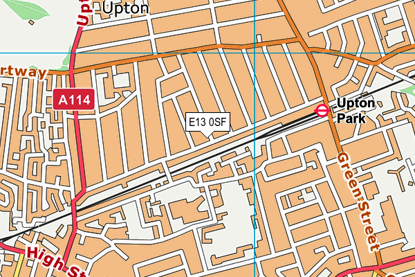E13 0SF map - OS VectorMap District (Ordnance Survey)