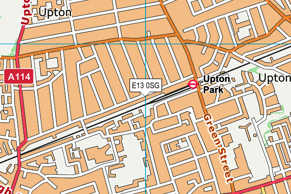 E13 0SG map - OS VectorMap District (Ordnance Survey)