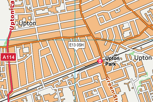 E13 0SH map - OS VectorMap District (Ordnance Survey)