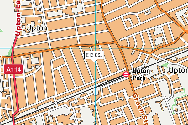 E13 0SJ map - OS VectorMap District (Ordnance Survey)