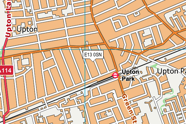 E13 0SN map - OS VectorMap District (Ordnance Survey)